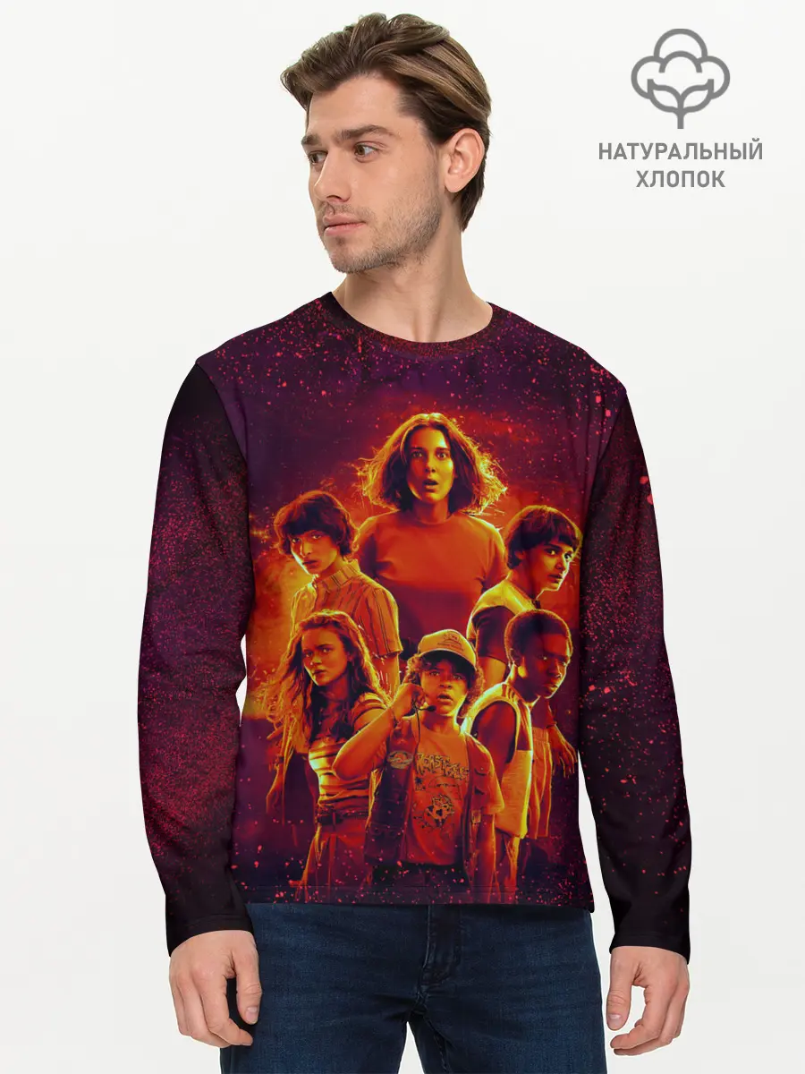 Мужской лонгслив базовый / STRANGER THINGS - 3 сезон (P007_P004ooo1837069, P004ooo1837069)