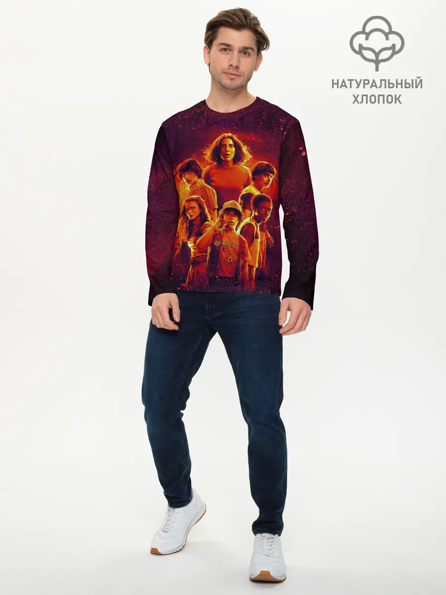 Мужской лонгслив базовый / STRANGER THINGS - 3 сезон (P007_P004ooo1837069, P004ooo1837069)