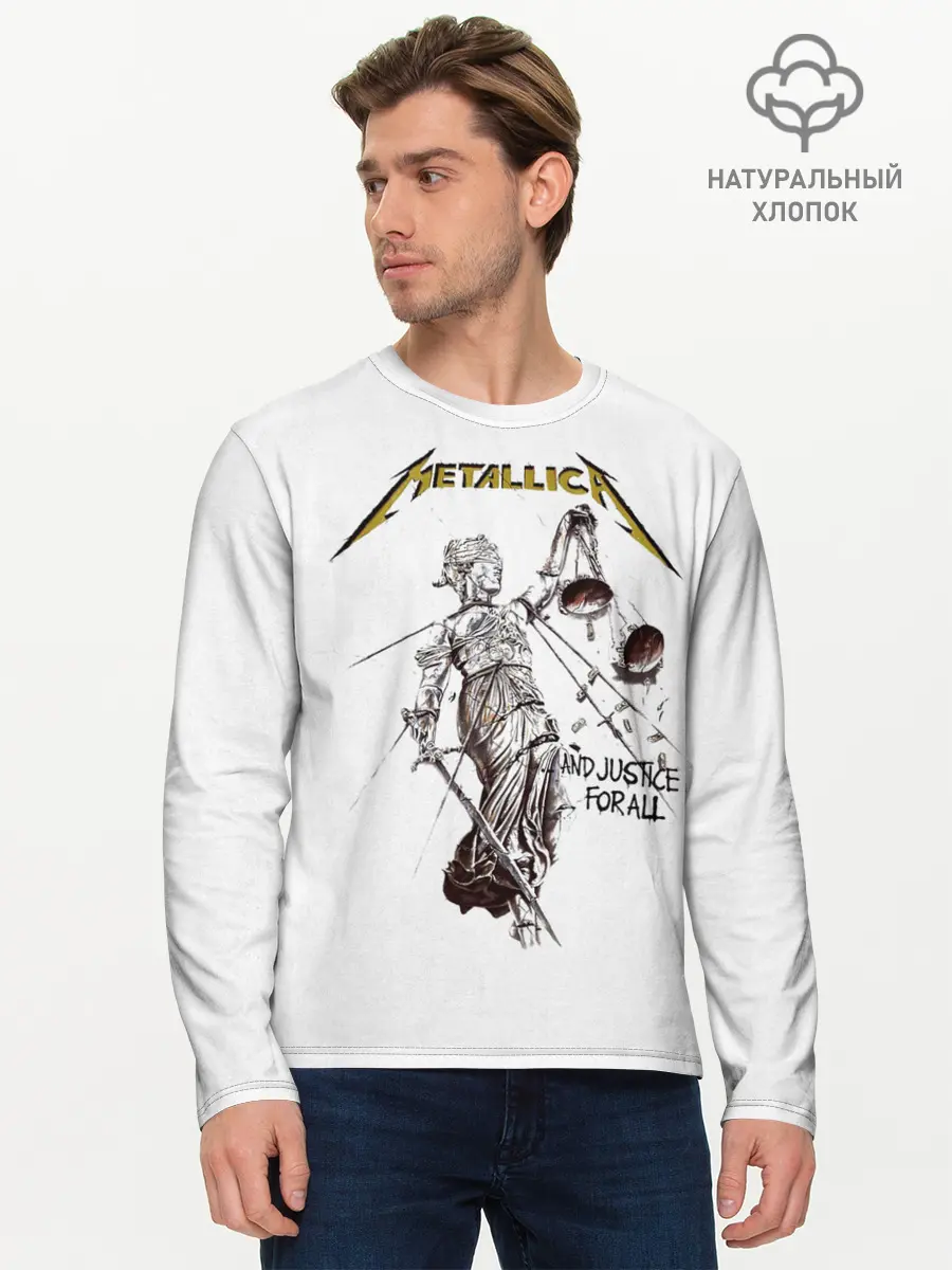 Мужской лонгслив базовый / Metallica (P007_P004ooo1839081, P004ooo1839081)