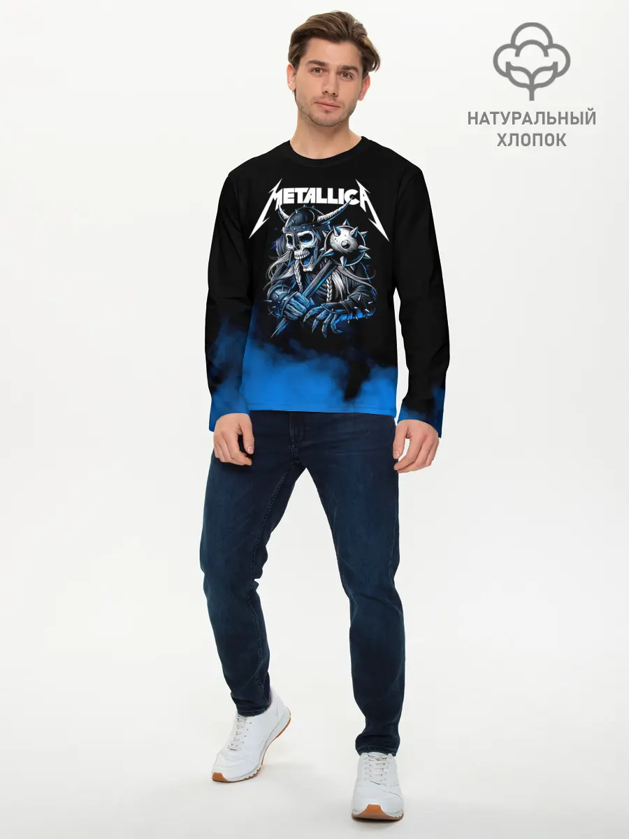 Мужской лонгслив базовый / Metallica (P007_P004ooo1840371, P004ooo1840371)