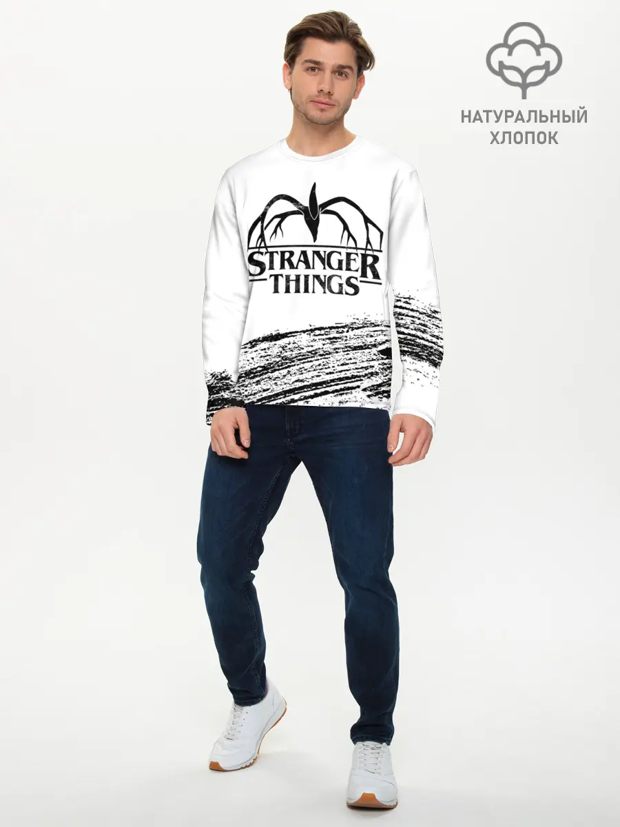 Мужской лонгслив базовый / STRANGER THINGS (P007_P004ooo1838155, P004ooo1838155)