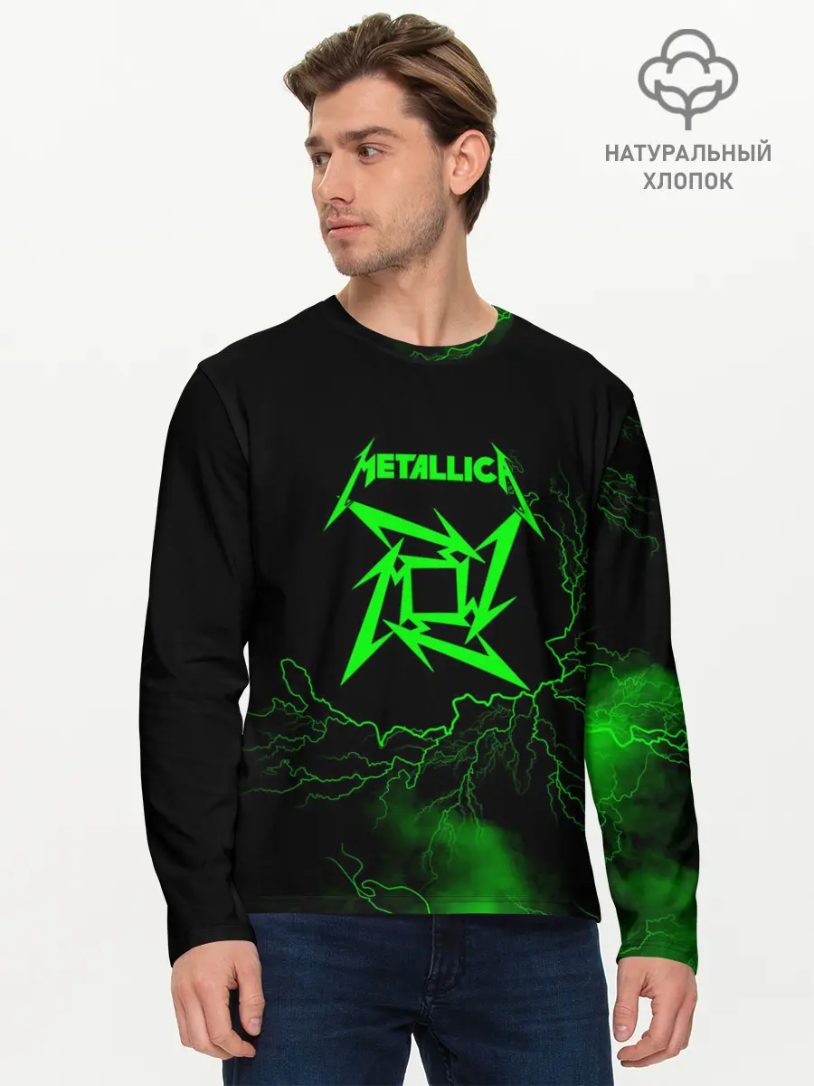 Мужской лонгслив базовый / Metallica (P007_P004ooo1838203, P004ooo1838203)