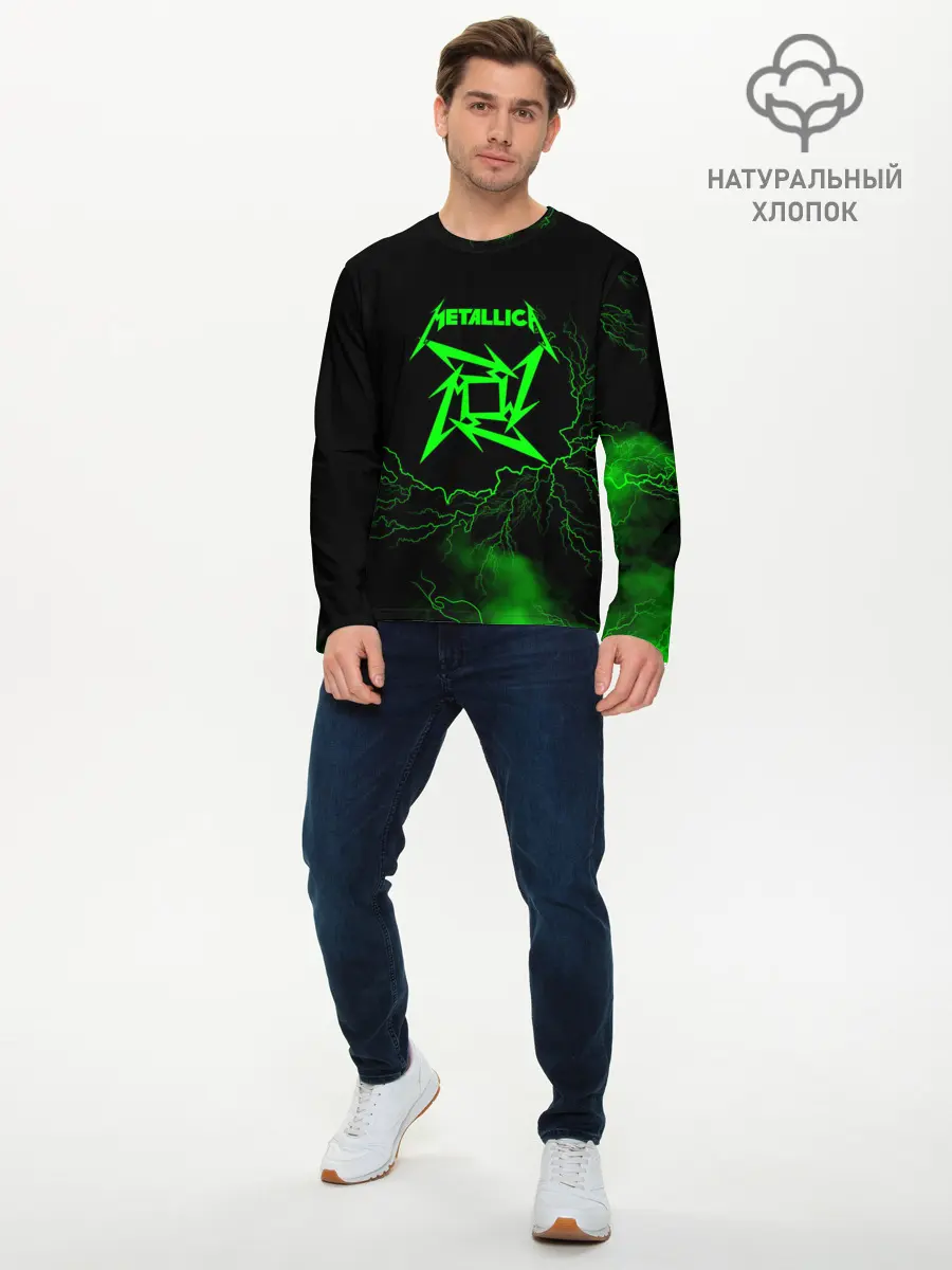 Мужской лонгслив базовый / Metallica (P007_P004ooo1838203, P004ooo1838203)