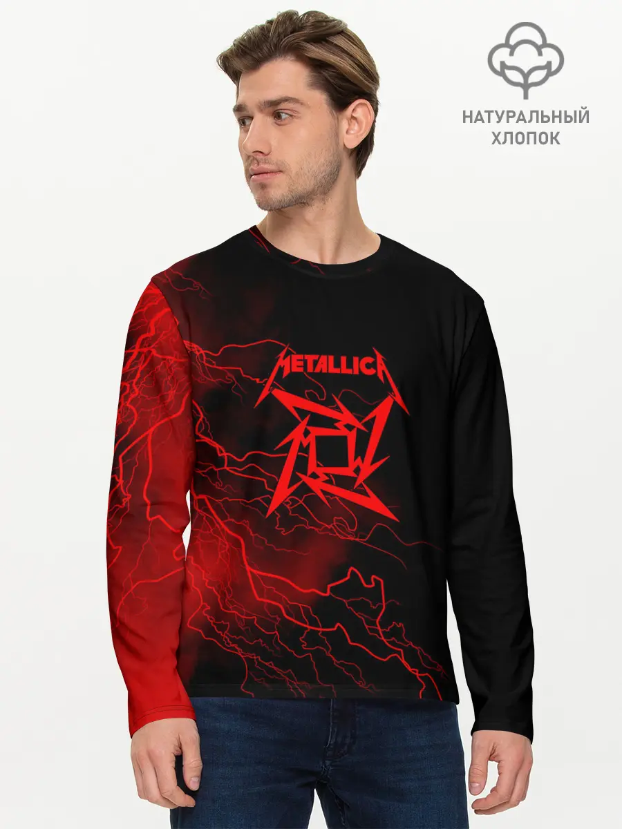 Мужской лонгслив базовый / Metallica (P007_P004ooo1838305, P004ooo1838305)