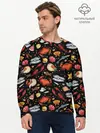 Мужской лонгслив базовый / Морские обитатели (P007_P004ooo1838803, P004ooo1838803)