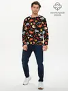 Мужской лонгслив базовый / Морские обитатели (P007_P004ooo1838803, P004ooo1838803)