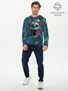 Мужской лонгслив базовый / Череп В Цветах (P007_P004ooo1841843, P004ooo1841843)