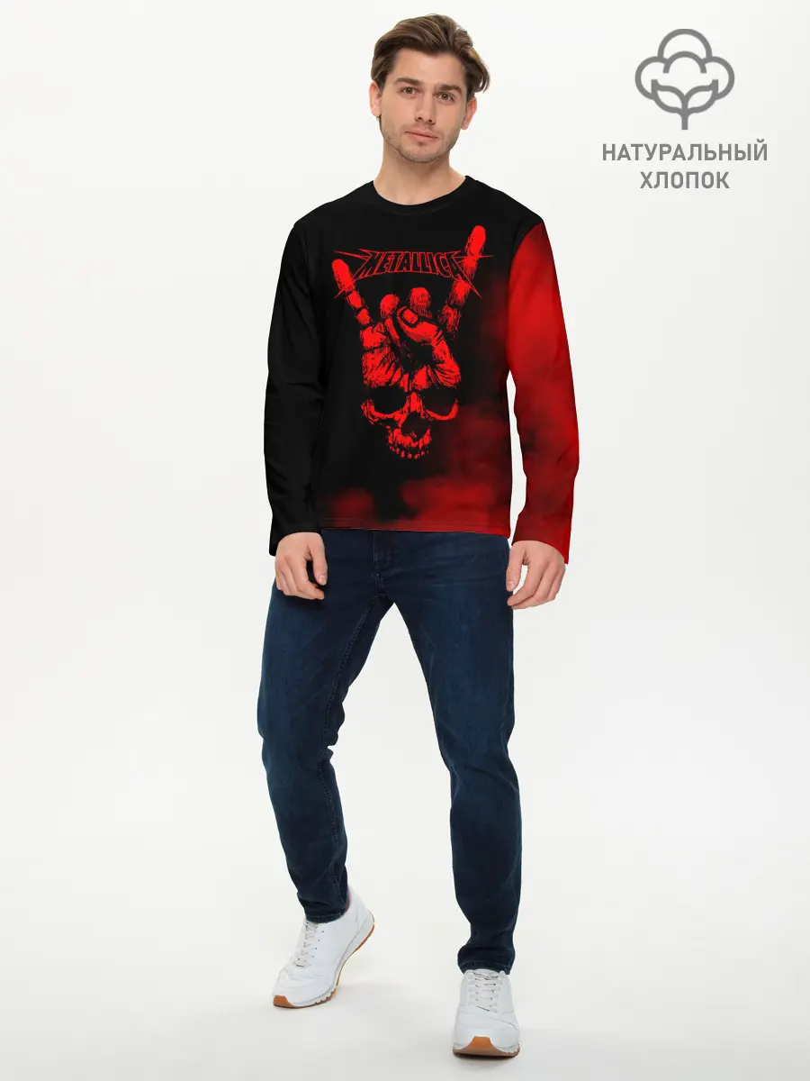 Мужской лонгслив базовый / Metallica (P007_P004ooo1840949, P004ooo1840949)