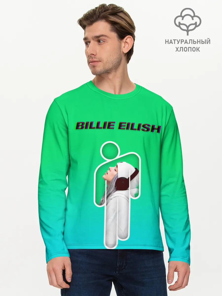 Мужской лонгслив базовый / Billie Eilish (P007_P004ooo1843905, P004ooo1843905)