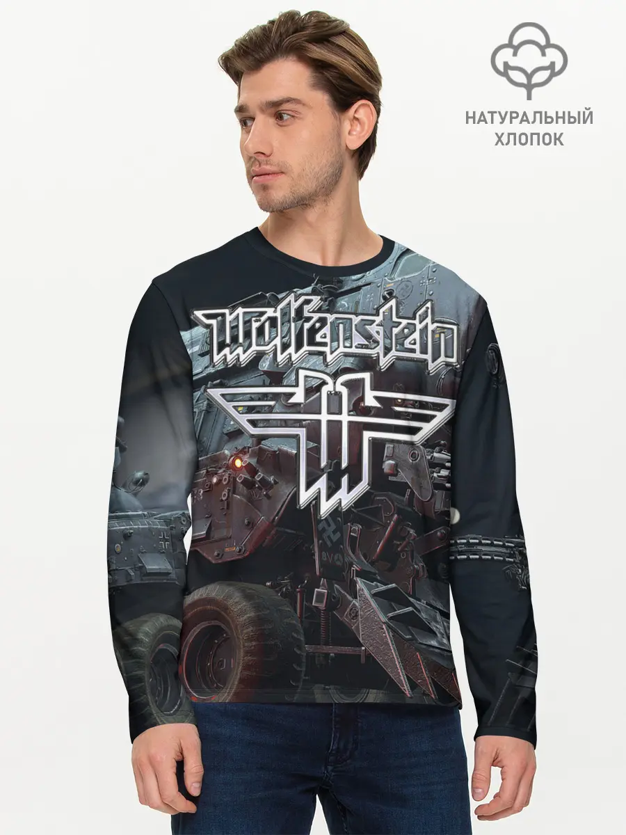 Мужской лонгслив базовый / Wolfenstein (P007_P004ooo1844539, P004ooo1844539)