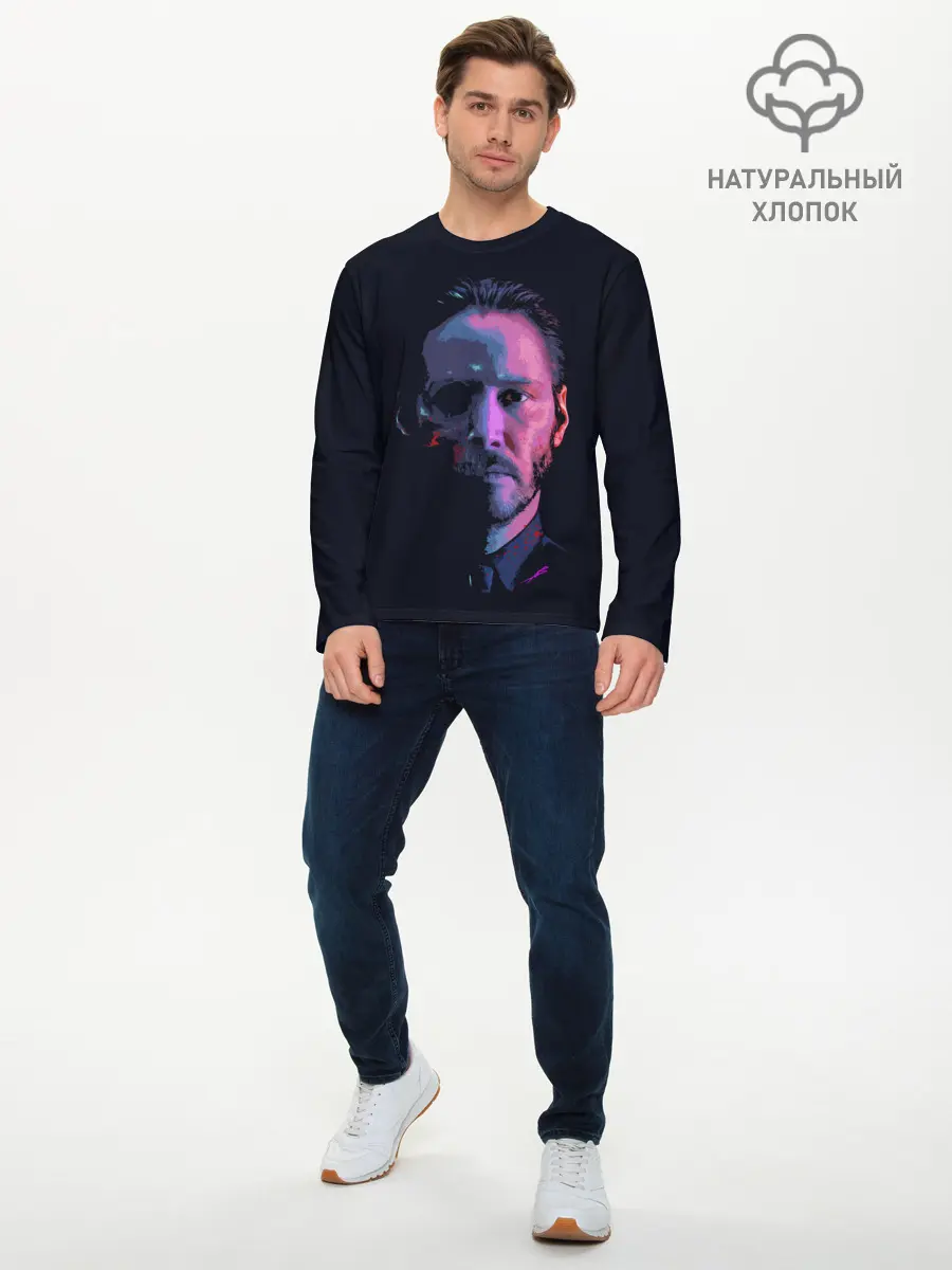 Мужской лонгслив базовый / Джон Уик (P007_P004ooo1848349, P004ooo1848349)
