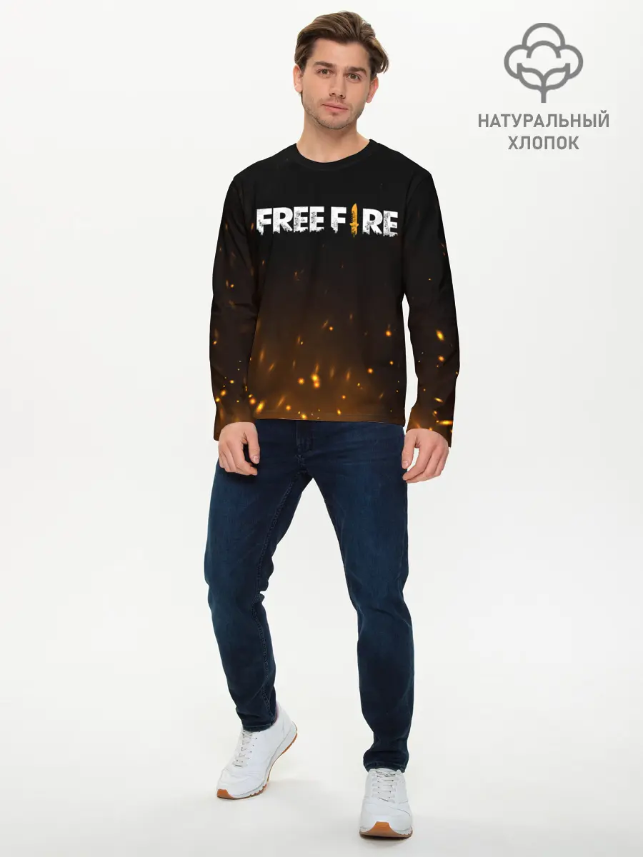 Мужской лонгслив базовый / FREE FIRE (P007_P004ooo1846751, P004ooo1846751)
