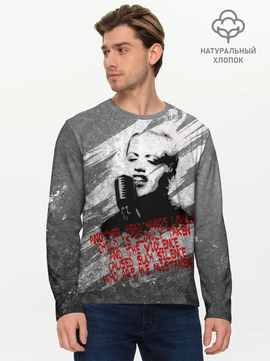Мужской лонгслив базовый / The Cranberries (P007_P004ooo1850123, P004ooo1850123)