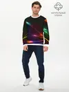 Мужской лонгслив базовый / Неоновые Линии (P007_P004ooo1850483, P004ooo1850483)