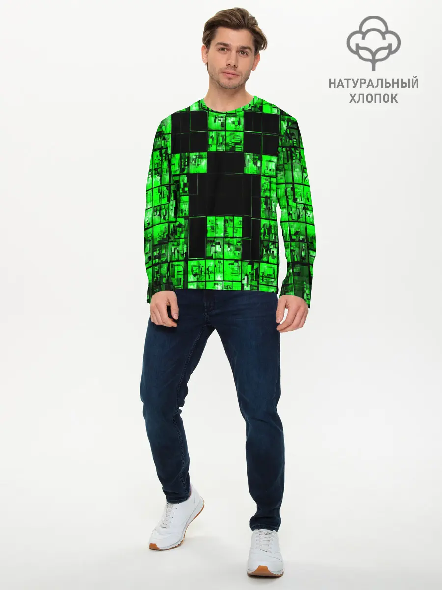 Мужской лонгслив базовый / MINECRAFT (P007_P004ooo1850617, P004ooo1850617)