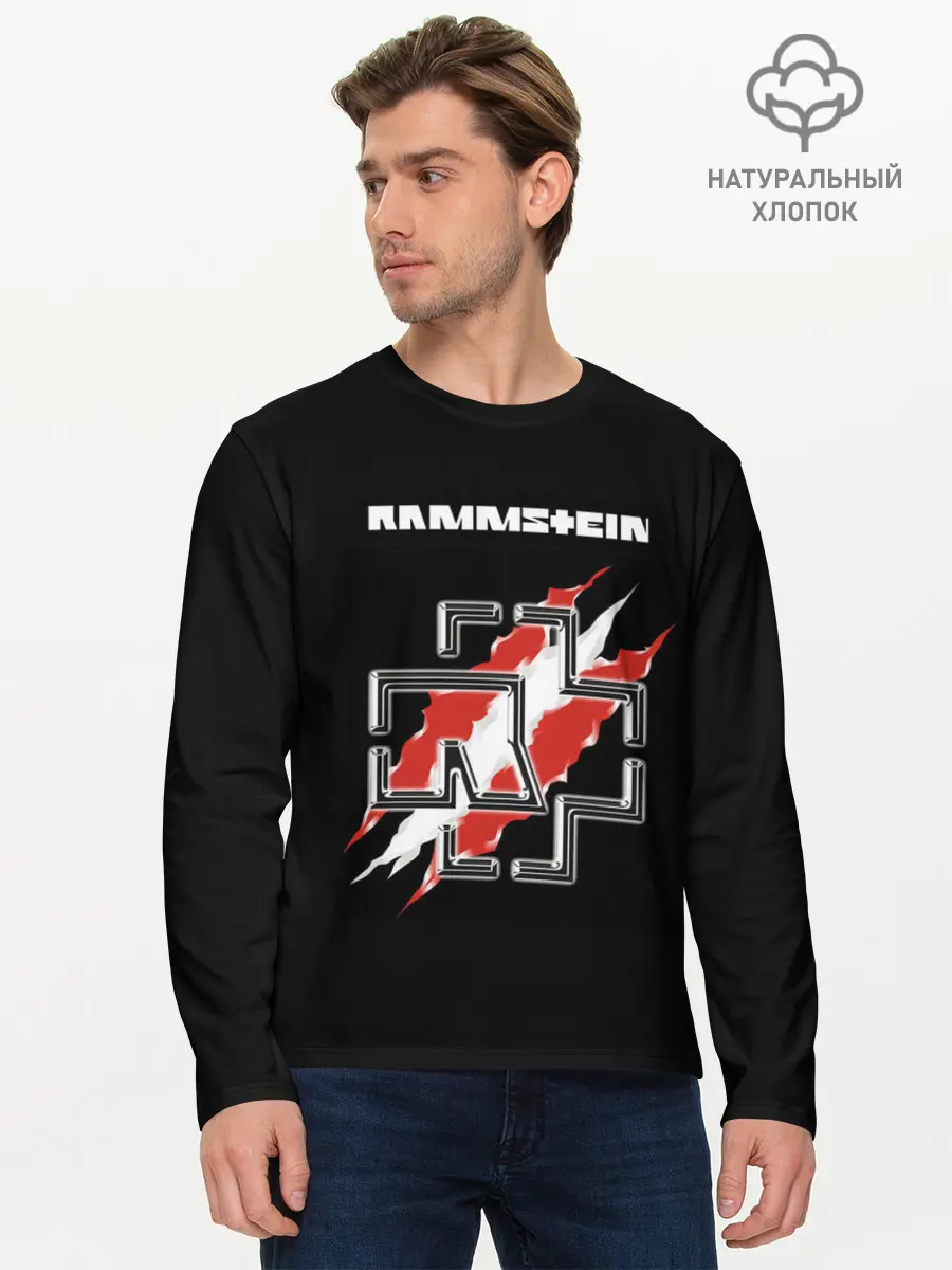 Мужской лонгслив базовый / Rammstein (P007_P004ooo1850677, P004ooo1850677)