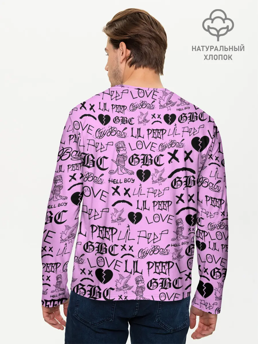 Мужской лонгслив базовый / LIL PEEP LOGOBOMBING (P007_P004ooo1851069, P004ooo1851069)