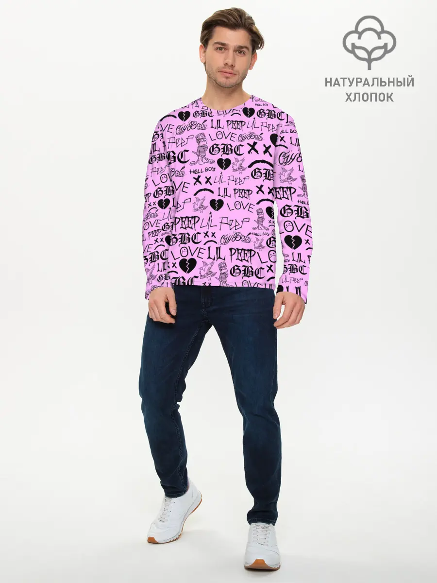 Мужской лонгслив базовый / LIL PEEP LOGOBOMBING (P007_P004ooo1851069, P004ooo1851069)