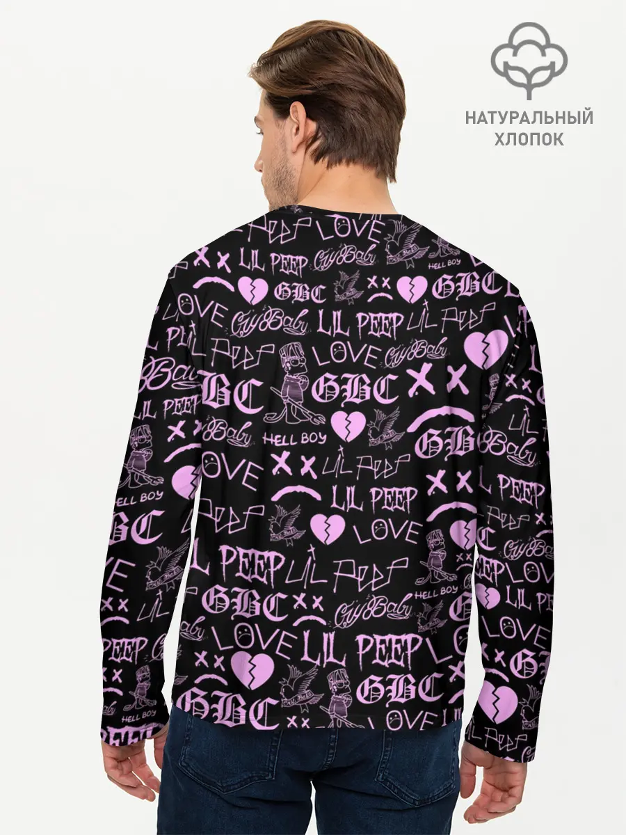 Мужской лонгслив базовый / LIL PEEP LOGOBOMBING (P007_P004ooo1851073, P004ooo1851073)