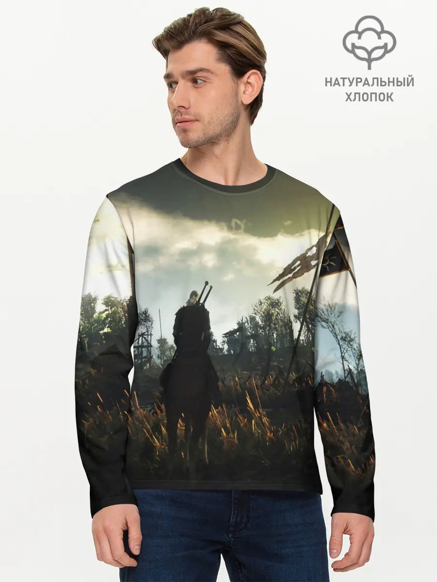 Мужской лонгслив базовый / THE WITCHER 3 (P007_P004ooo1849011, P004ooo1849011)