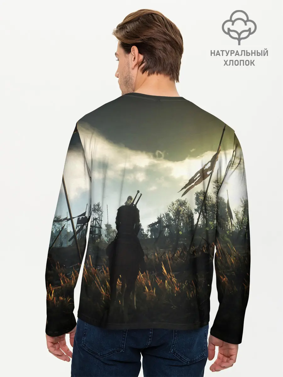 Мужской лонгслив базовый / THE WITCHER 3 (P007_P004ooo1849011, P004ooo1849011)