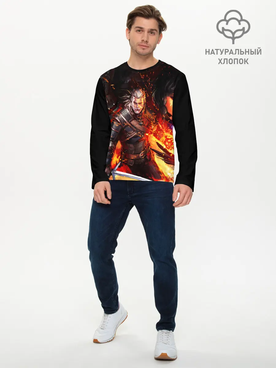 Мужской лонгслив базовый / THE WITCHER 3:WILD HUNT (P007_P004ooo1849933, P004ooo1849933)