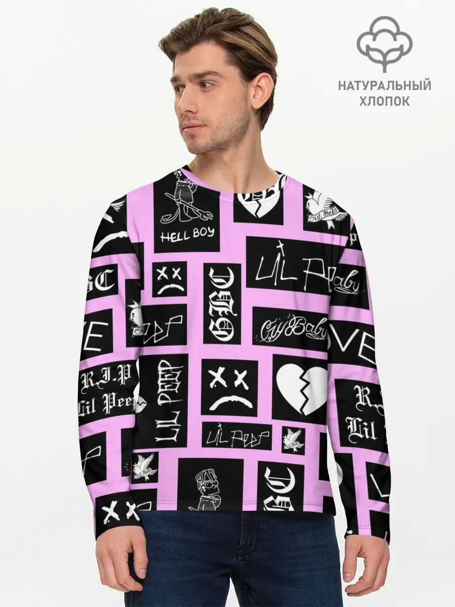 Мужской лонгслив базовый / LIL PEEP (P007_P004ooo1851259, P004ooo1851259)