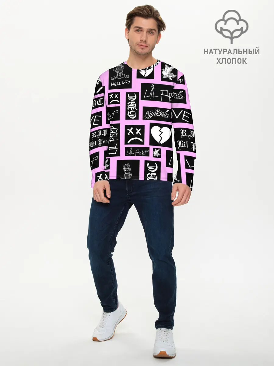 Мужской лонгслив базовый / LIL PEEP (P007_P004ooo1851259, P004ooo1851259)