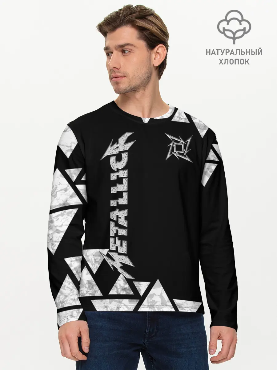 Мужской лонгслив базовый / Metallica (P007_P004ooo1853723, P004ooo1853723)