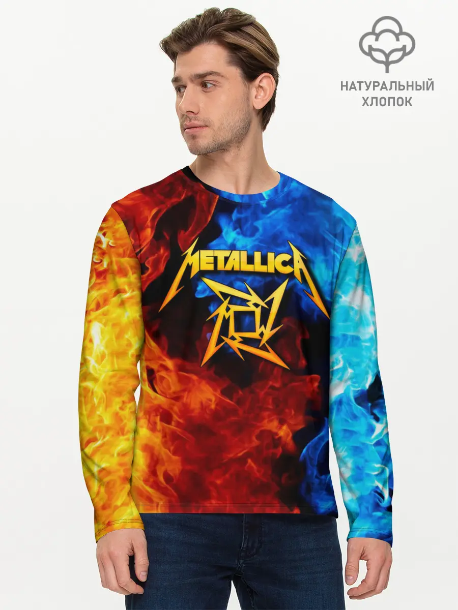 Мужской лонгслив базовый / Metallica (P007_P004ooo1856481, P004ooo1856481)