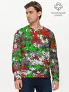 Мужской лонгслив базовый / Камуфляж с буквами FCLM (P007_P004ooo1858687, P004ooo1858687)
