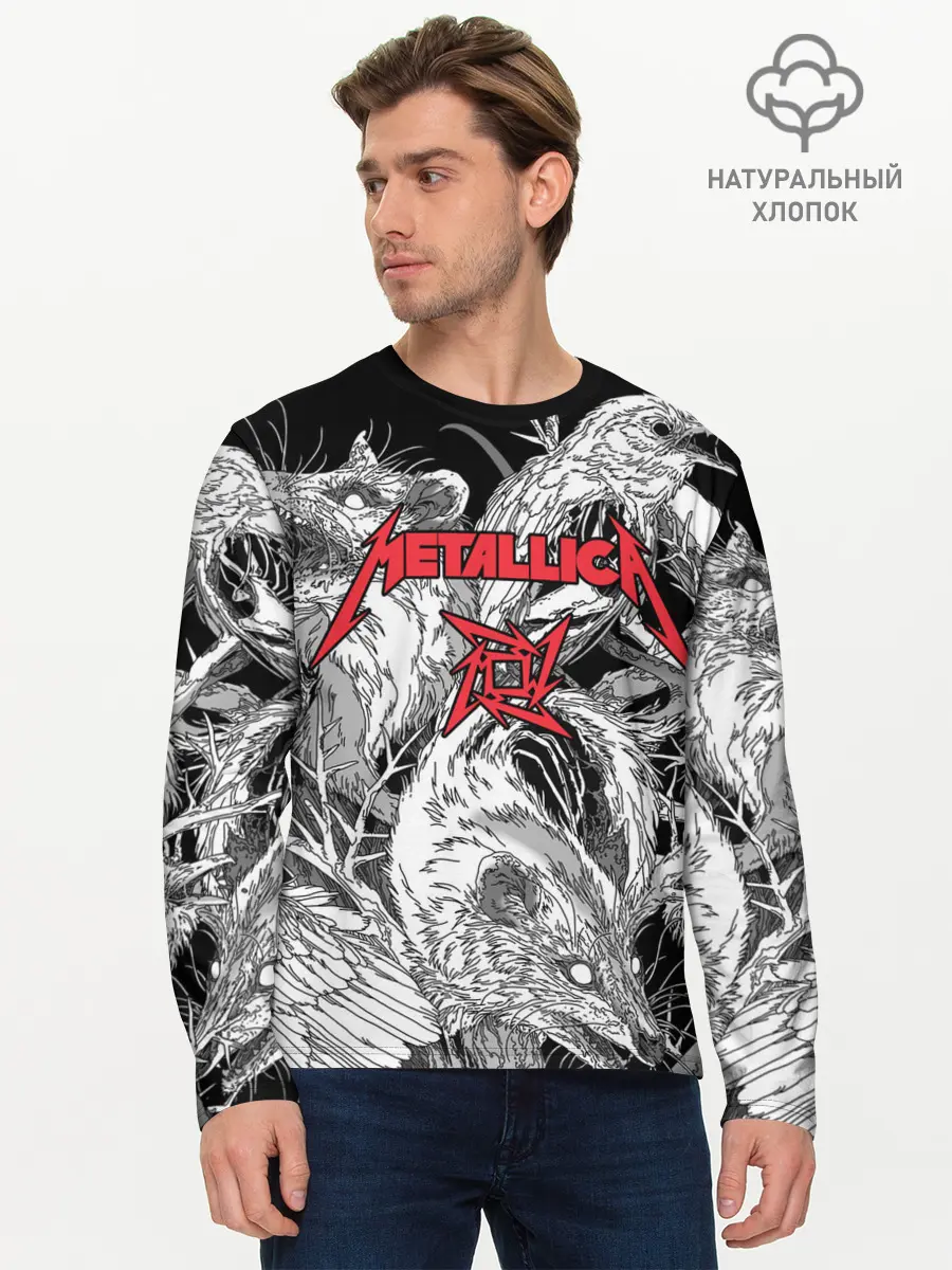 Мужской лонгслив базовый / Metallica (P007_P004ooo1859781, P004ooo1859781)