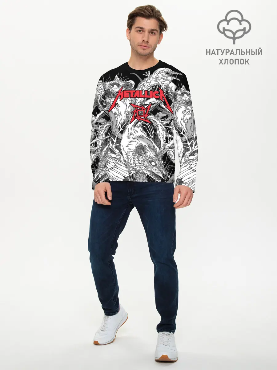 Мужской лонгслив базовый / Metallica (P007_P004ooo1859781, P004ooo1859781)