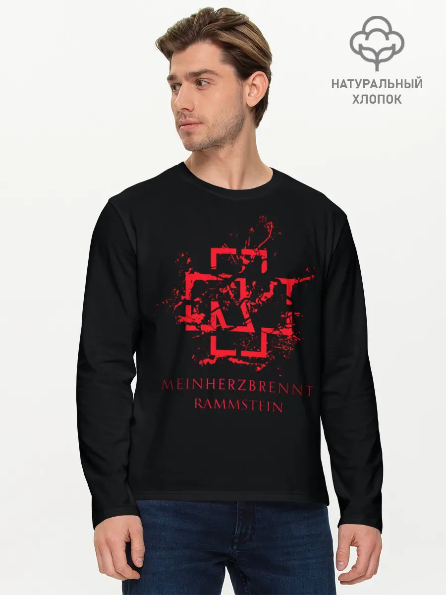 Мужской лонгслив базовый / Rammstein (P007_P004ooo1860709, P004ooo1860709)