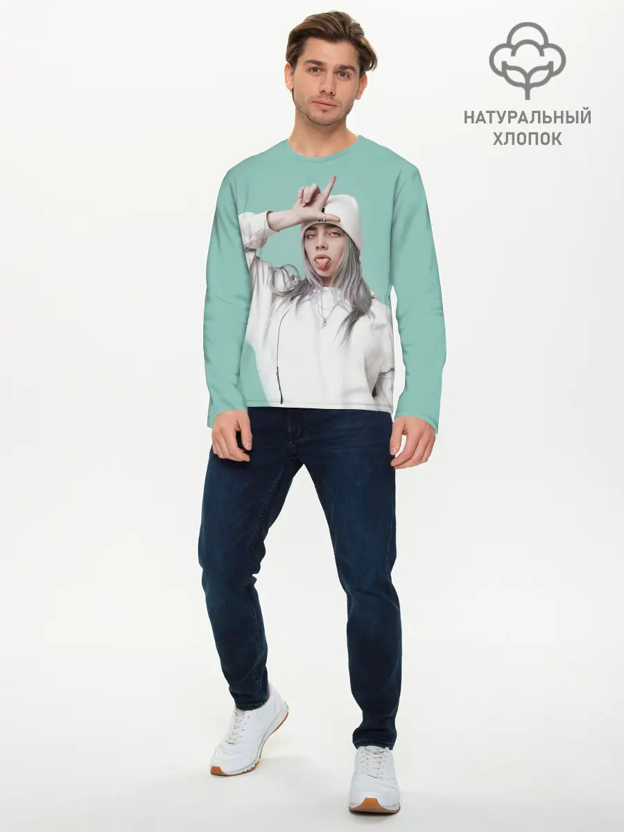 Мужской лонгслив базовый / BILLIE EILISH (P007_P004ooo1860547, P004ooo1860547)