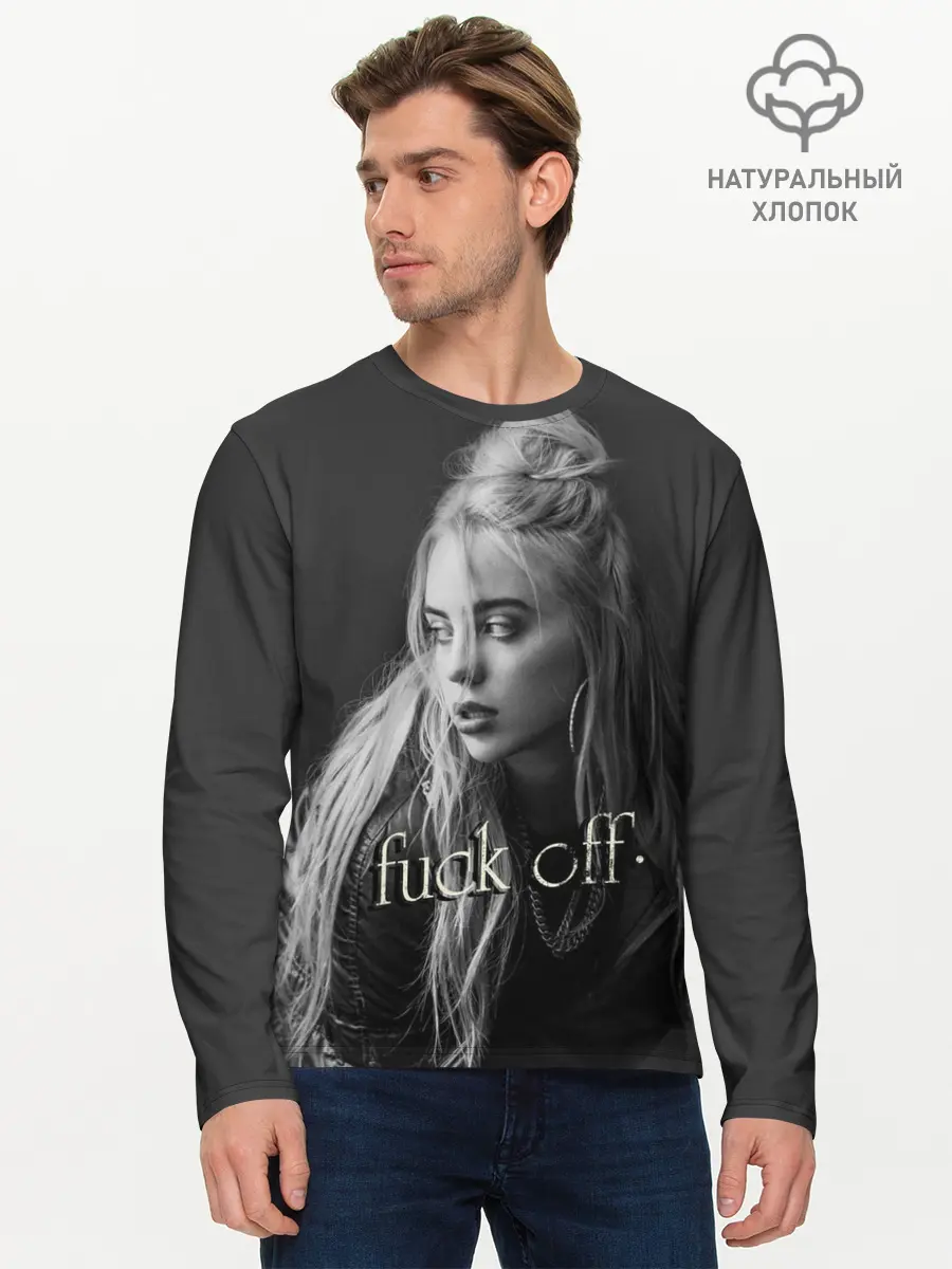 Мужской лонгслив базовый / BILLIE EILISH (P007_P004ooo1860599, P004ooo1860599)
