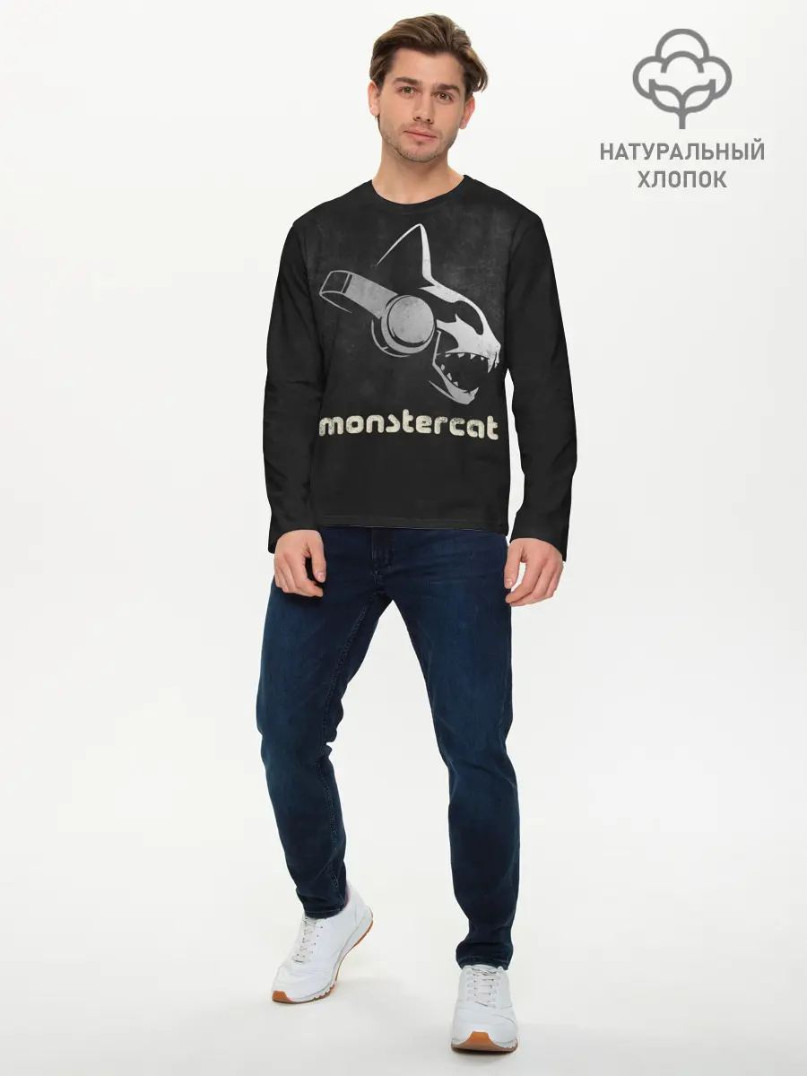 Мужской лонгслив базовый / Monstercat (P007_P004ooo1862375, P004ooo1862375)