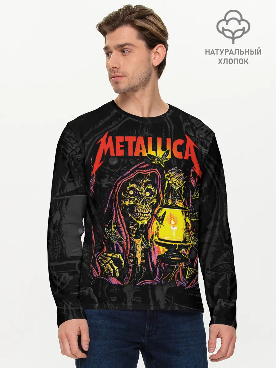 Мужской лонгслив базовый / Metallica (P007_P004ooo1862159, P004ooo1862159)