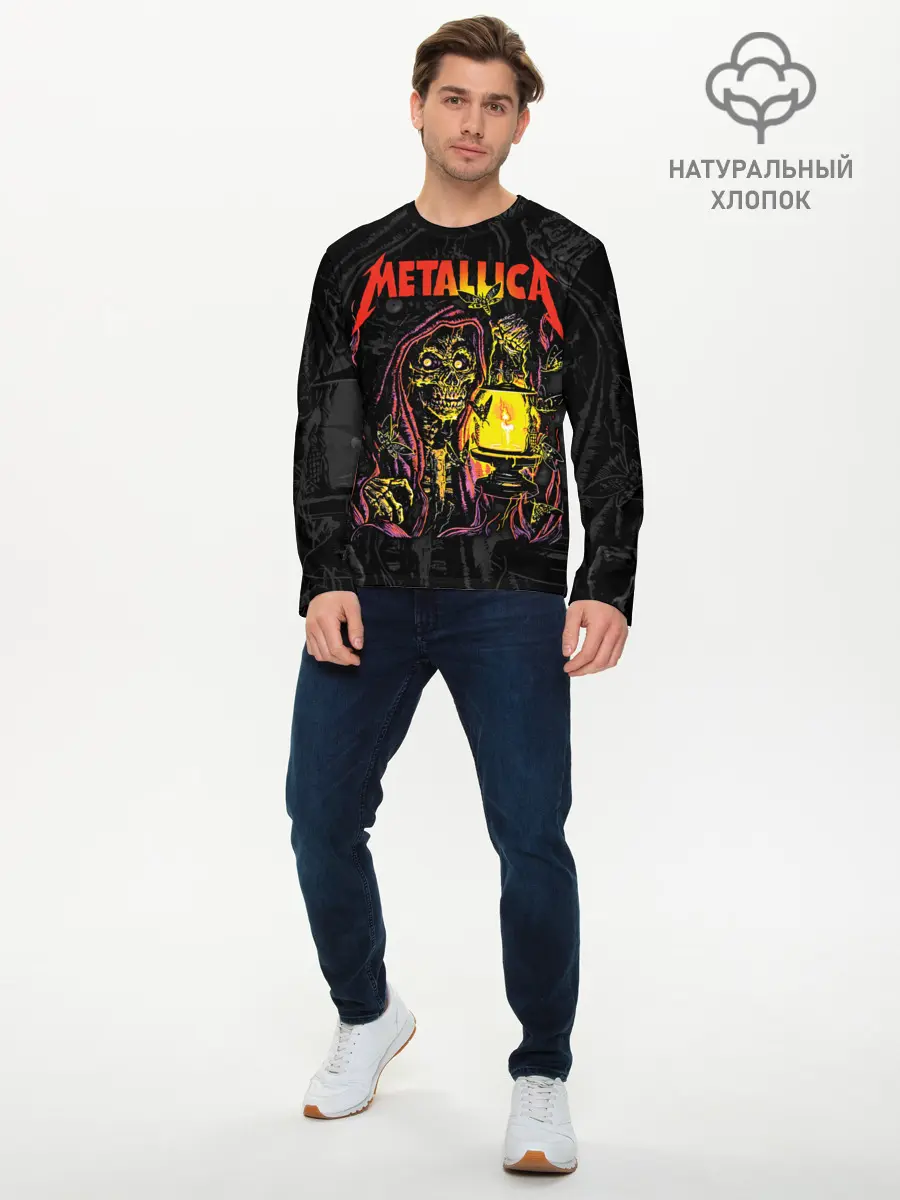 Мужской лонгслив базовый / Metallica (P007_P004ooo1862159, P004ooo1862159)