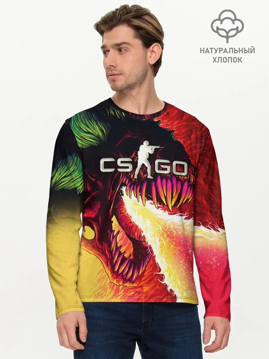 Мужской лонгслив базовый / CS:GO (P007_P004ooo1861513, P004ooo1861513)