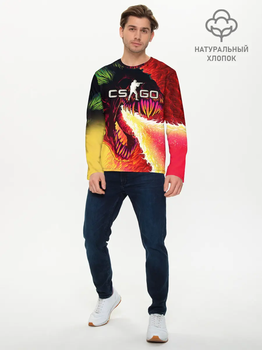 Мужской лонгслив базовый / CS:GO (P007_P004ooo1861513, P004ooo1861513)