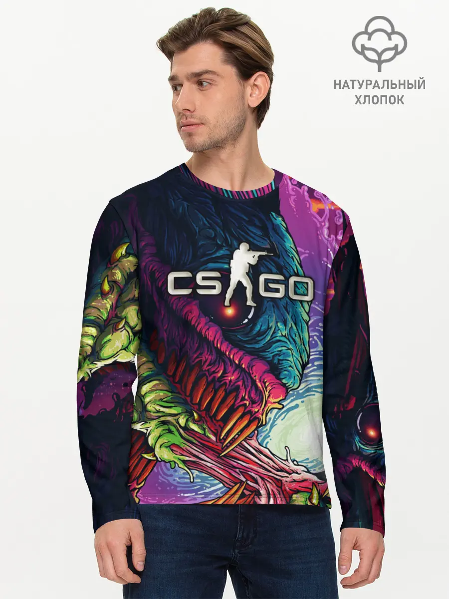 Мужской лонгслив базовый / CS:GO (P007_P004ooo1861559, P004ooo1861559)