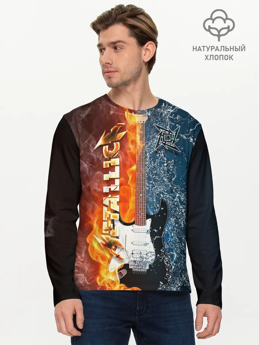 Мужской лонгслив базовый / Metallica (P007_P004ooo1862085, P004ooo1862085)