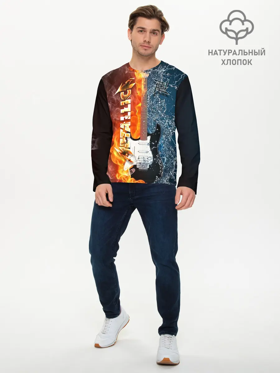 Мужской лонгслив базовый / Metallica (P007_P004ooo1862085, P004ooo1862085)