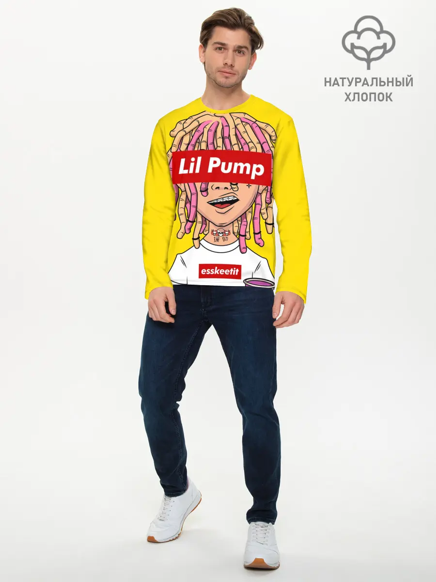 Мужской лонгслив базовый / Lil Pump (P007_P004ooo1863839, P004ooo1863839)
