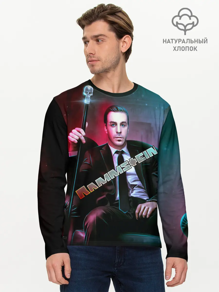 Мужской лонгслив базовый / Rammstein (P007_P004ooo1862737, P004ooo1862737)