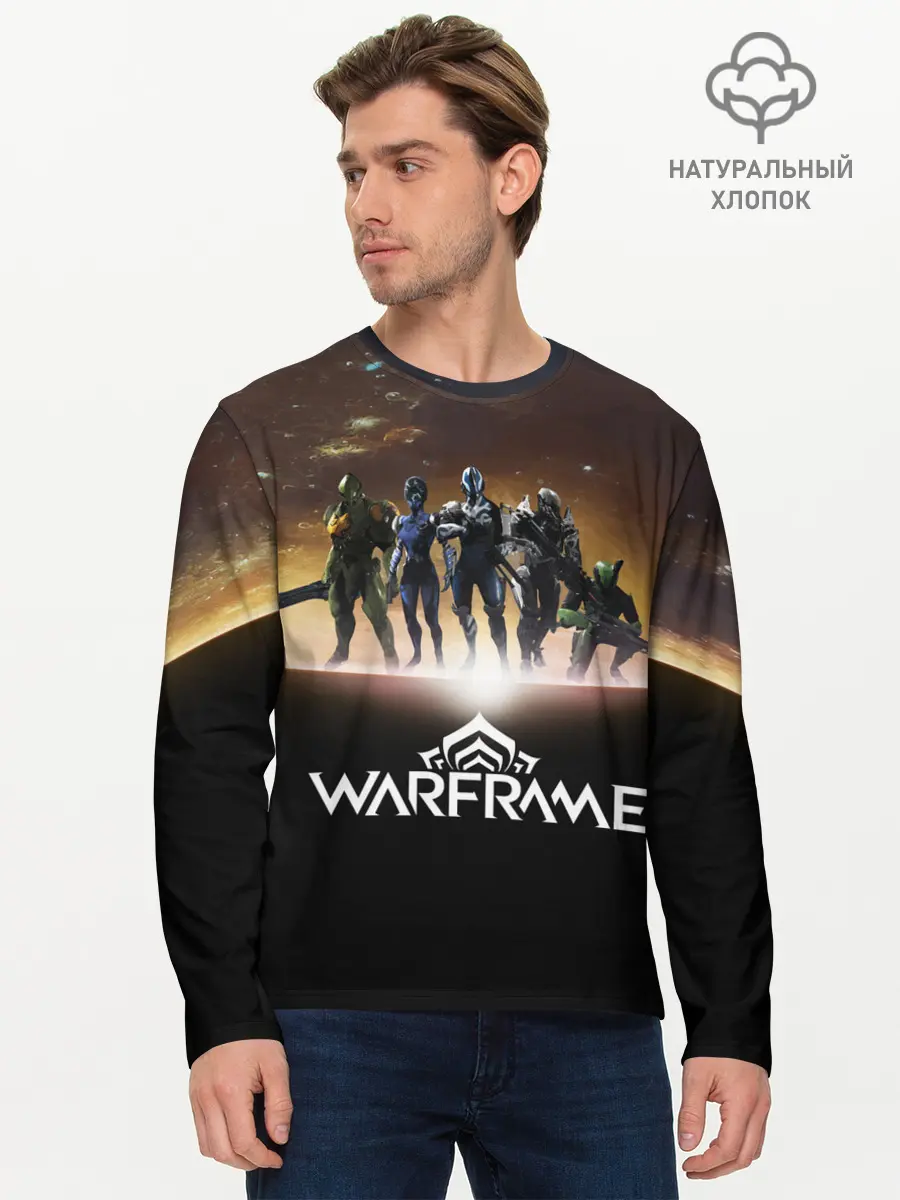 Мужской лонгслив базовый / WARFRAME Planet (P007_P004ooo1863541, P004ooo1863541)