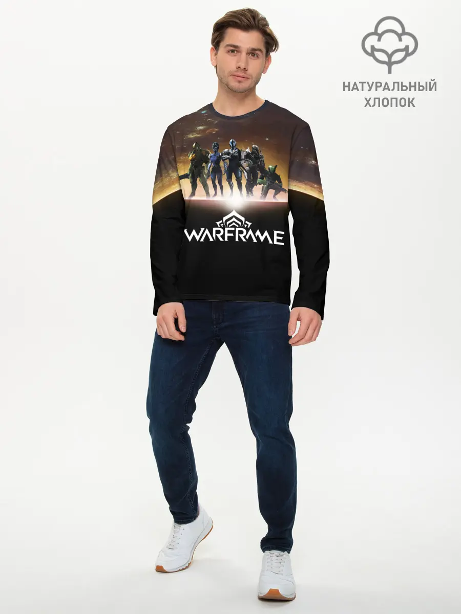 Мужской лонгслив базовый / WARFRAME Planet (P007_P004ooo1863541, P004ooo1863541)