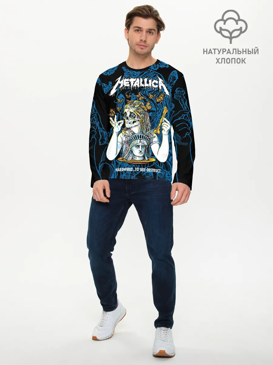 Мужской лонгслив базовый / Metallica (P007_P004ooo1865339, P004ooo1865339)