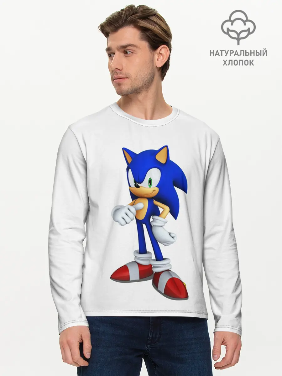 Мужской лонгслив базовый / Sonic (P007_P004ooo1865901, P004ooo1865901)